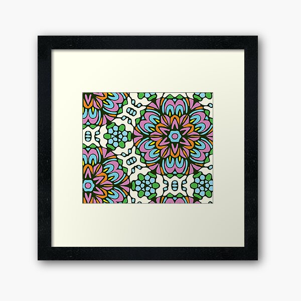 Ice Queen Floral Rock Garden Framed Art Print