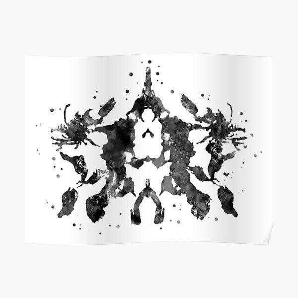Rorschach, aquarelle Rorschach, carte 10 Poster