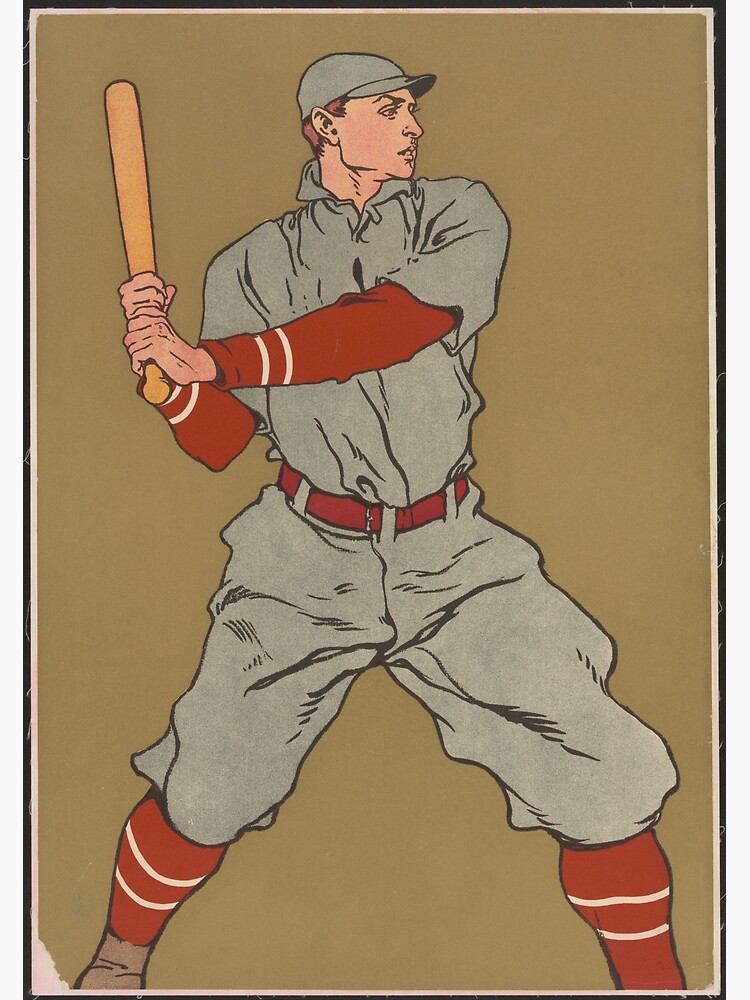 Vintage Baseball Outfielder Illustration (1903) Poster by