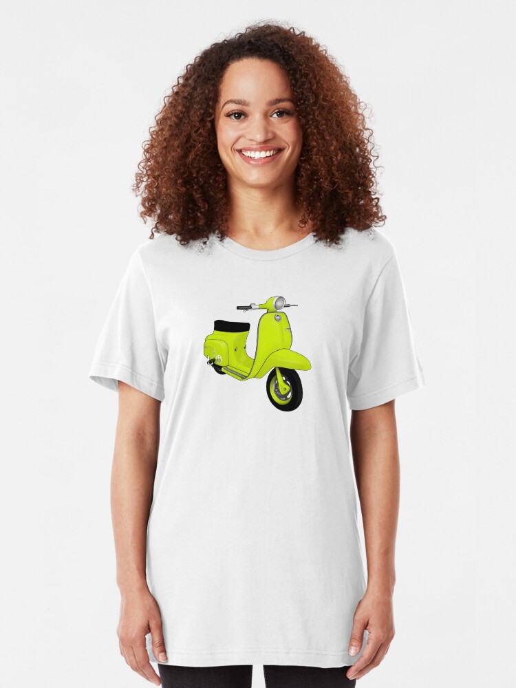 Alternate view of Scooter T-shirts Art: J50 Deluxe Scooter Design Slim Fit T-Shirt