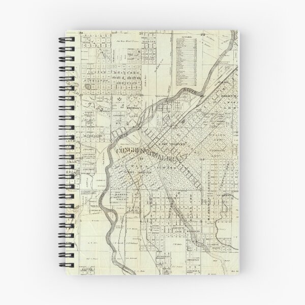 Item preview, Vintage Map of Denver CO (1879) designed and sold by BravuraMedia.