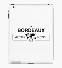Bordeaux Nouvelle-Aquitaine with World Map Coordinates iPad Case/Skin