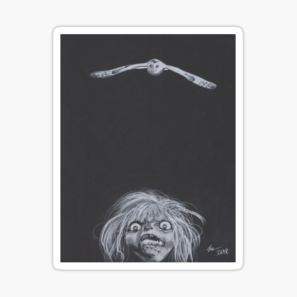 Item preview, Charcoal Drawing of Goblin and Owl - Labyrinth designed and sold by brittnideweese.
