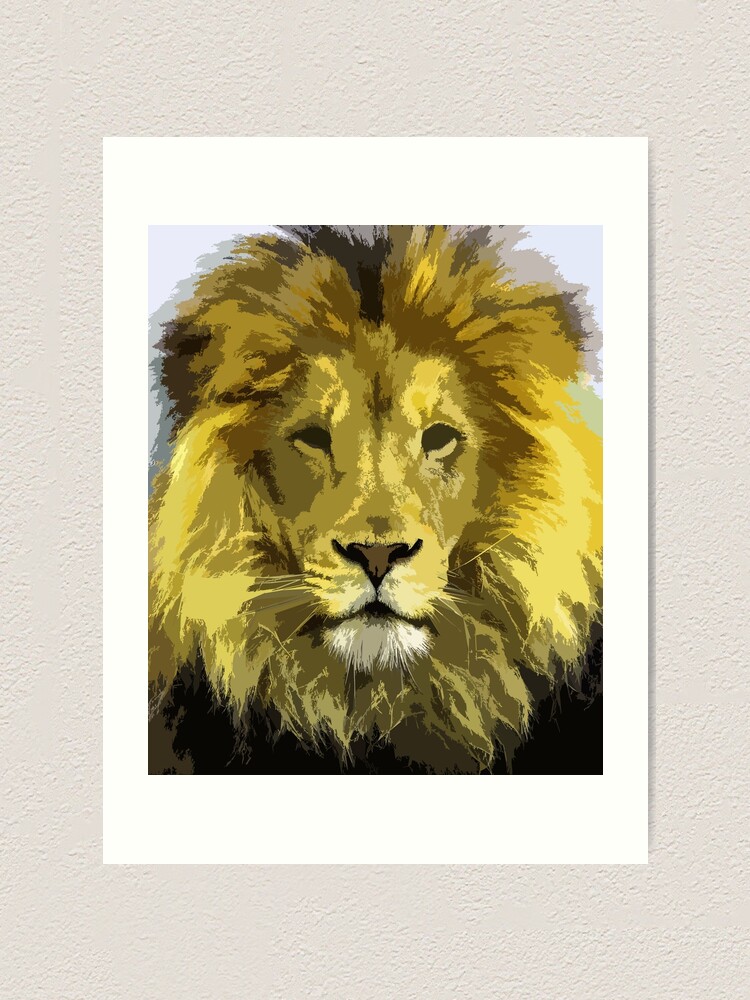 Yellow Lion Drawing