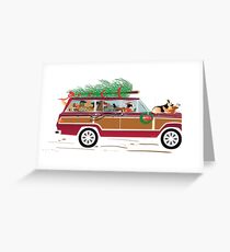 Christmas Dogs Coddiwompling Greeting Card
