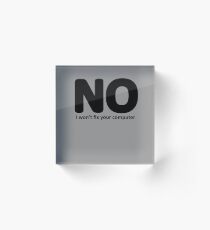 No Acrylic Block