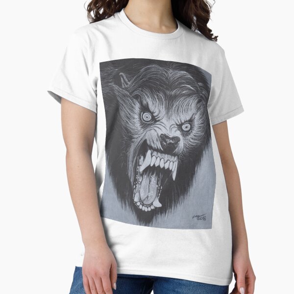 Item preview, Charcoal Drawing of Werewolf from American Werewolf in London designed and sold by brittnideweese.