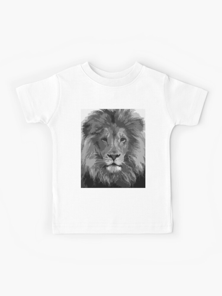 T Shirt Enfant Lion Dessin En Noir Et Blanc Par Askartongs Redbubble