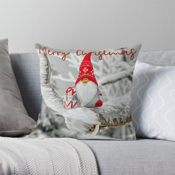 Christmas Grey Red White Gonk Gnome Cushion Cover 16 