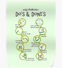 Vape Design Do's and dont's Batteries Poster