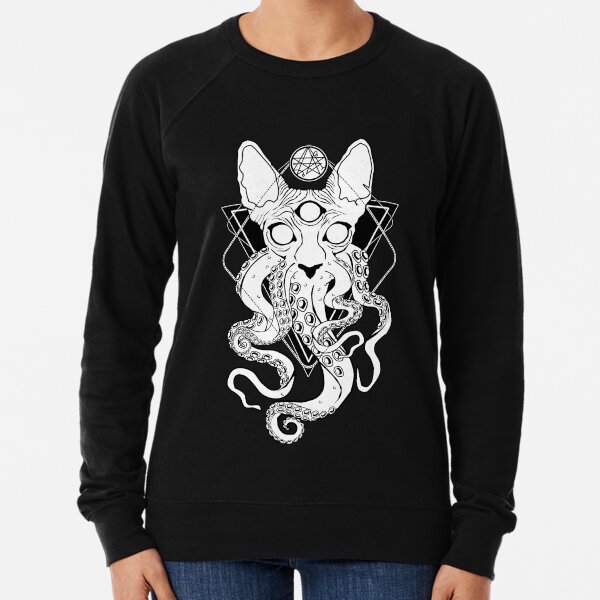 CATHULHU - the cosmic tentacle cat Lightweight Sweatshirt