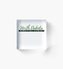 North Dakota Fighting Hawks Acrylic Block