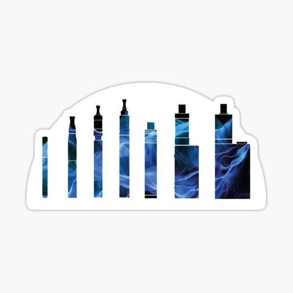 Vape Design Evolution Hardware Blue Vapor Sticker