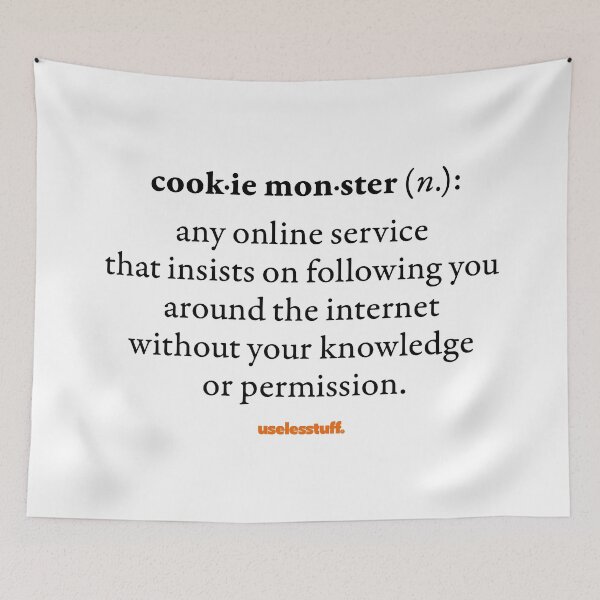 Item preview, 16691-01-BLT – Uselesstuff® Dictionary – Cookie Monster – Follower (Black) designed and sold by Uselesstuff.
