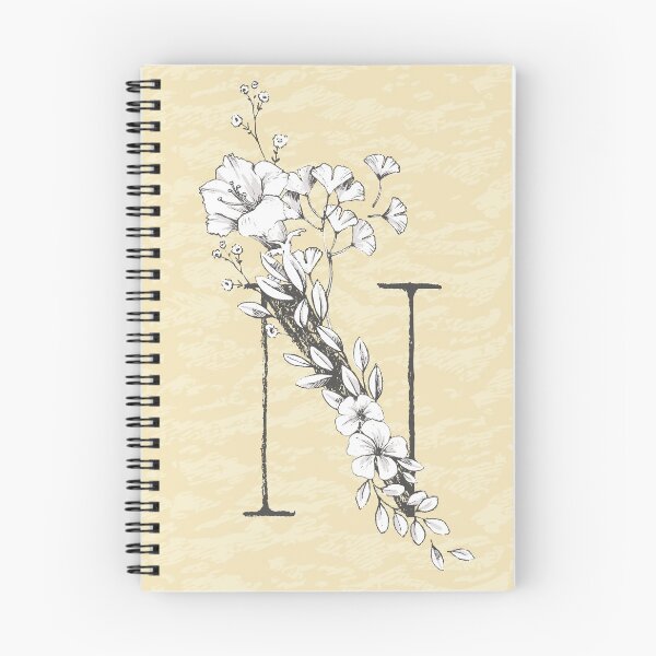 Item preview, Flowered Initials - Lemon - N designed and sold by Anguru.