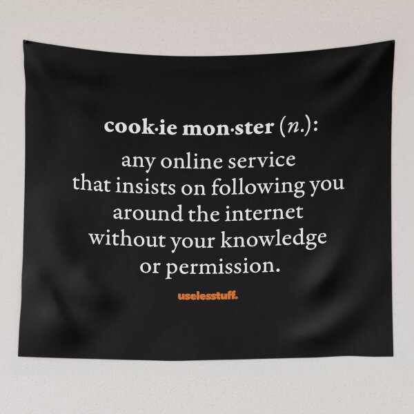 Item preview, 16691-01-BDK – Uselesstuff® Dictionary – Cookie Monster – Follower (White) designed and sold by Uselesstuff.