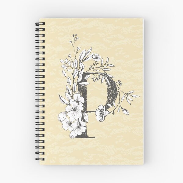 Item preview, Flowered Initials - Lemon - P designed and sold by Anguru.