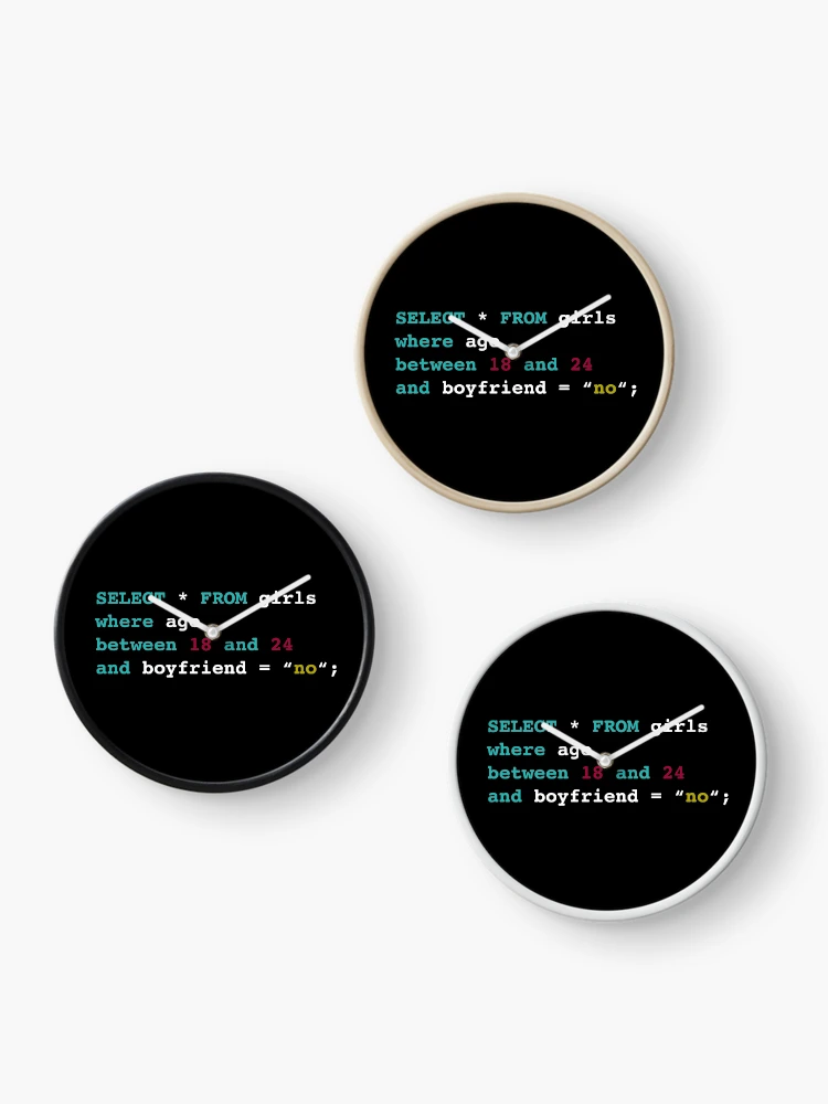 Thumbnail 3 of 4, Clock, Funny programmer program code designed and sold by onrcnoz.