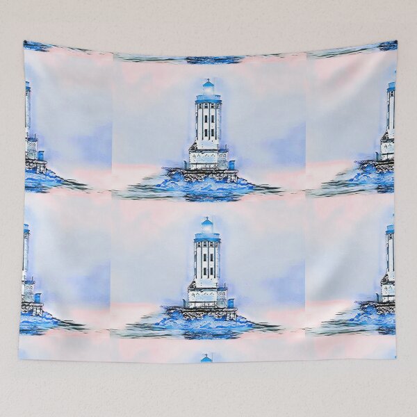 Item preview, Angels Gate Lighthouse (blue/white theme) designed and sold by My Righteous Apparel.