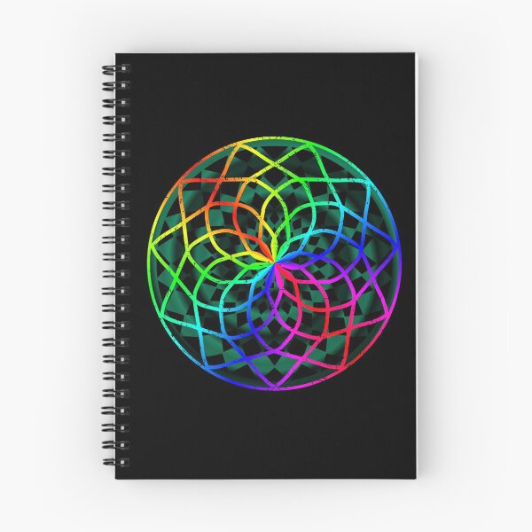 Item preview, Psychedelic Rainbow Mandala or Kaleidoscope in Sixties Hippie Flower Power Colors designed and sold by FELSENSTEIN.