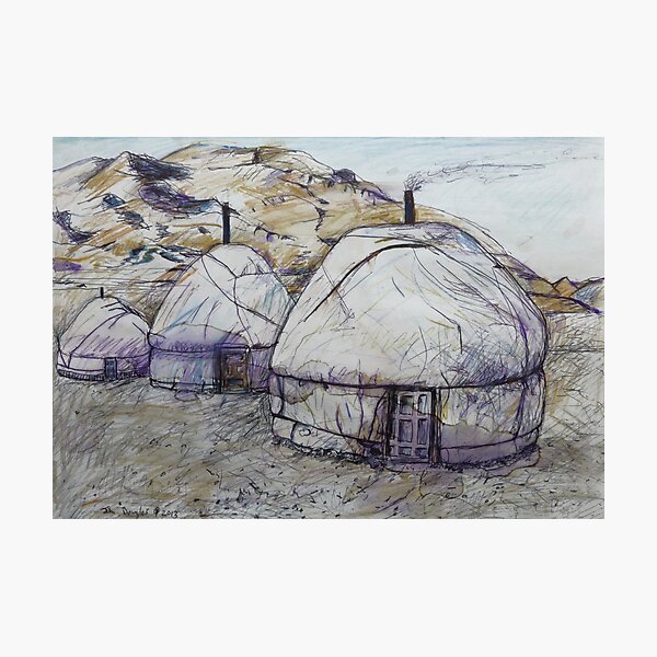Item preview, Sunrise at the Ger Camp designed and sold by John Douglas.