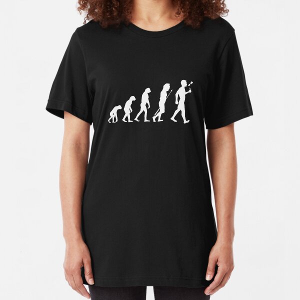 Vape Design Human Evolution White Slim Fit T-Shirt