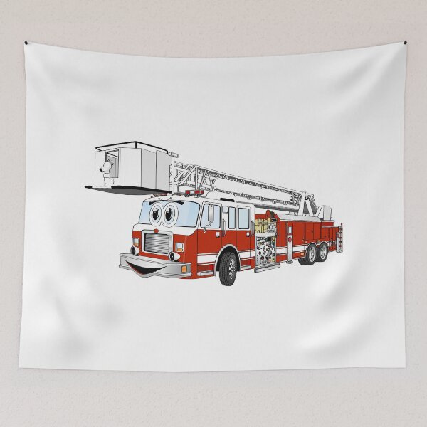 Item preview, Snorkel Hook and Ladder Cartoon Fire Truck designed and sold by Scott Hayes.