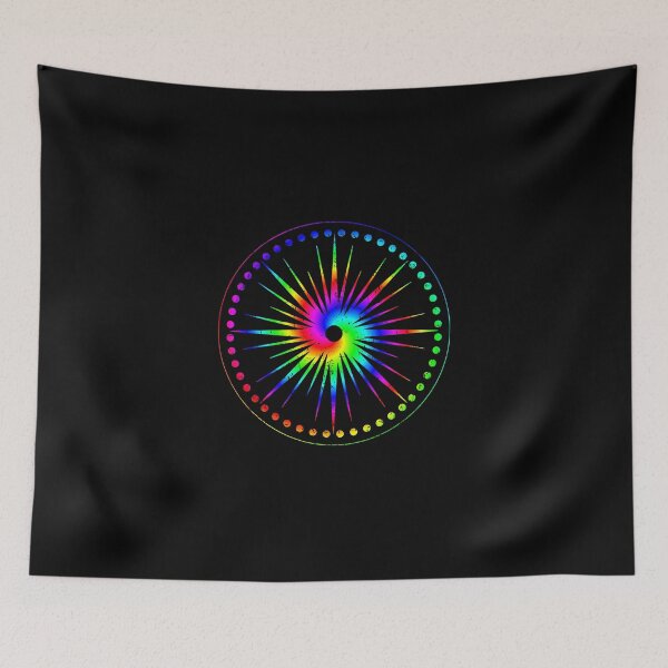 Item preview, Psychedelic Rainbow Mandala or Kaleidoscope in Sixties Hippie Flower Power Colors designed and sold by FELSENSTEIN.