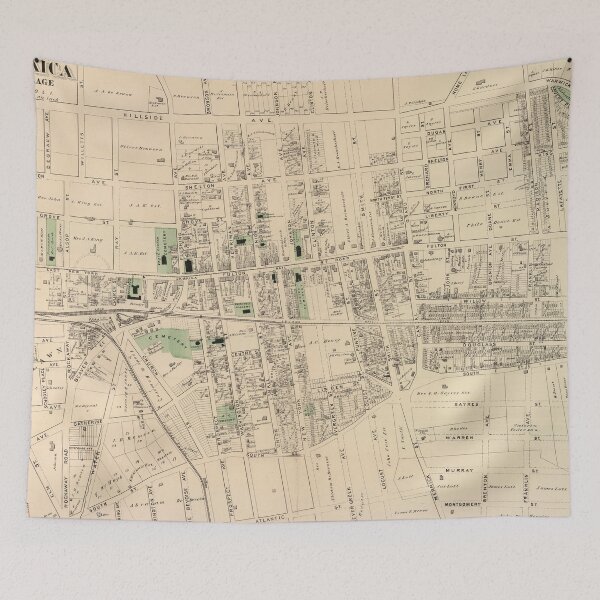 Item preview, Vintage Map of Jamaica Queens (1873) designed and sold by BravuraMedia.