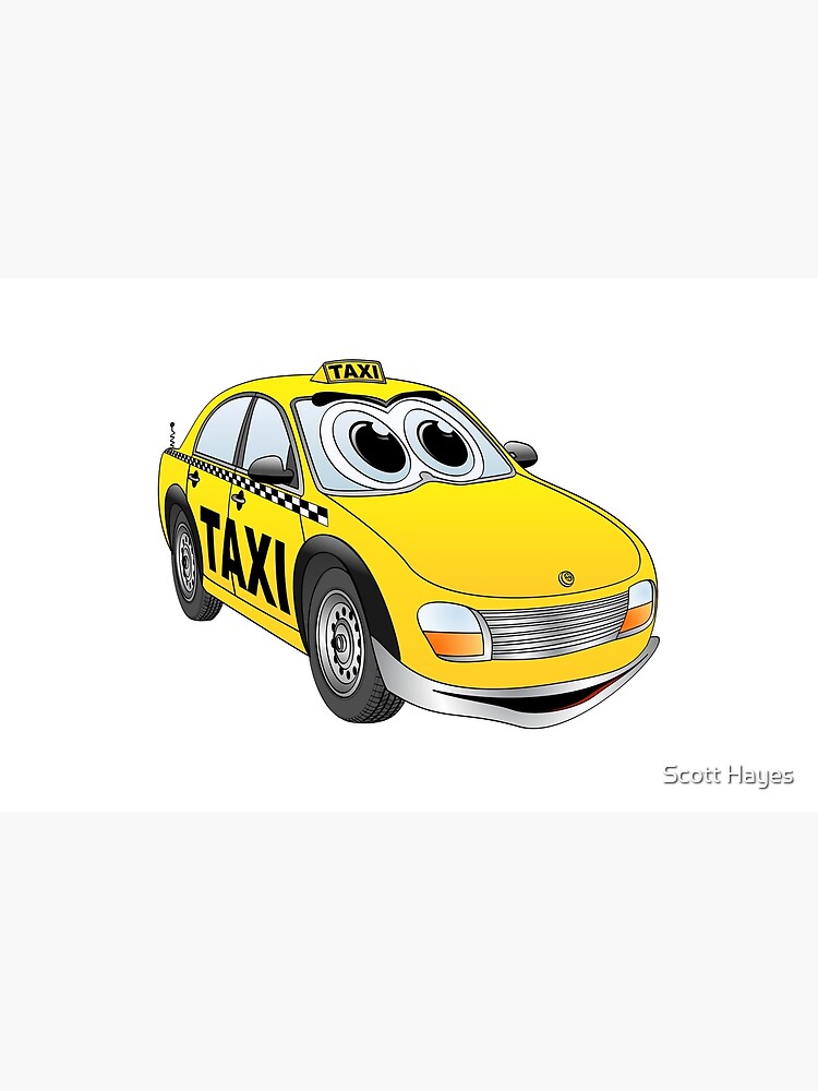 "Taxi Cab Cartoon" Zipper Pouch by Graphxpro | Redbubble