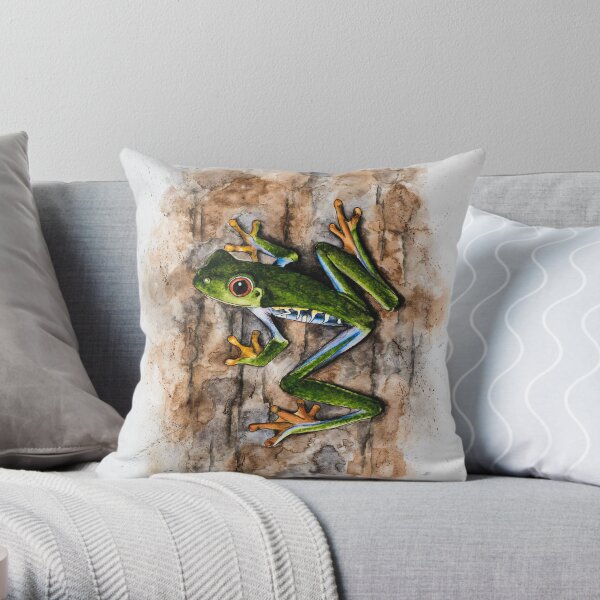 Red Eyed Tree Frog Throw Pillow