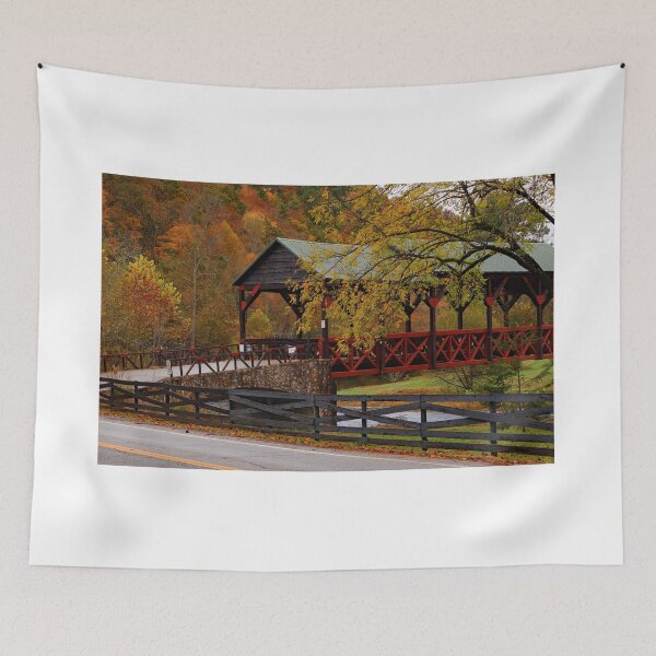 Item preview, Autumn Mountain Bridge  designed and sold by Jennifer Leonard.