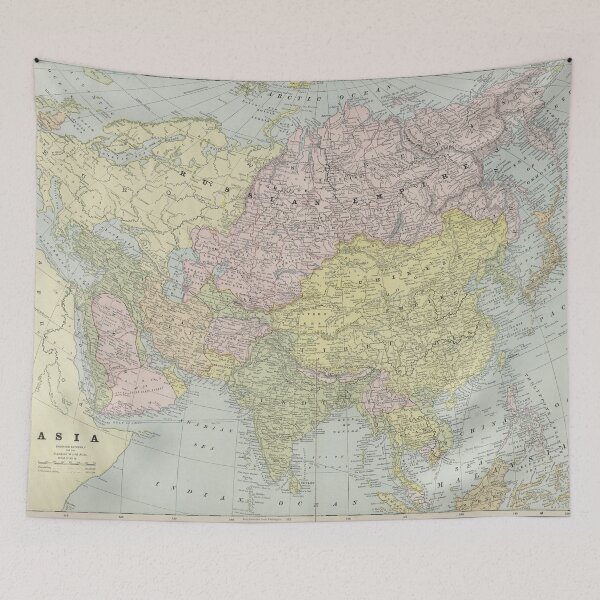 Item preview, Vintage Map of Asia (1889) designed and sold by BravuraMedia.
