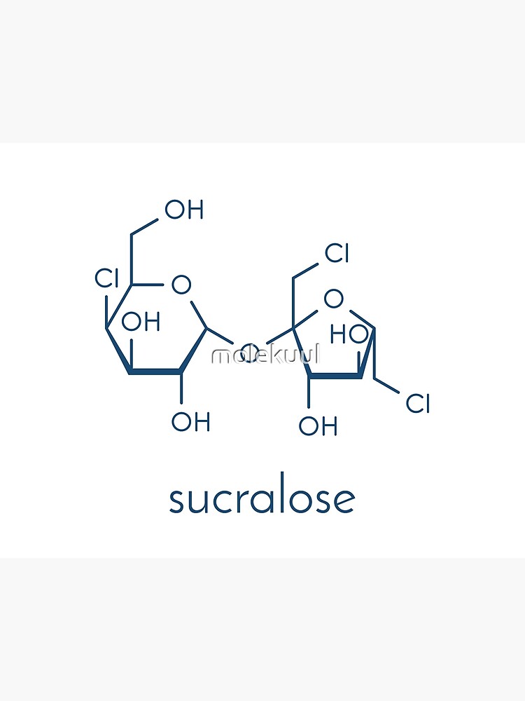 Sucralose molecule skeletal formula Royalty Free Vector