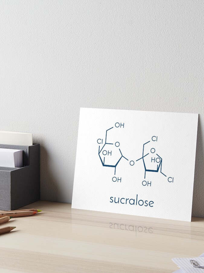 Sucralose molecule skeletal formula Royalty Free Vector