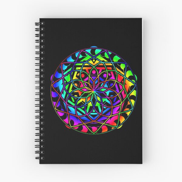 Item preview, Psychedelic Rainbow Mandala or Kaleidoscope in Sixties Hippie Flower Power Colors designed and sold by FELSENSTEIN.