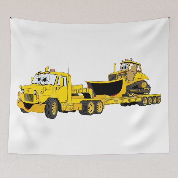Item preview, Semi Truck and Bulldozer Cartoon designed and sold by Scott Hayes.