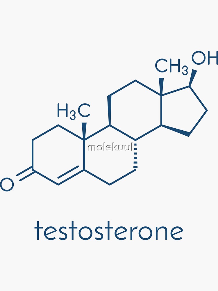 Pegatina «Testosterona Hormona Sexual Masculina (andrógeno) Molécula ...