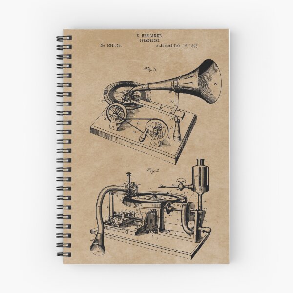 Item preview, Vintage Gramophones Original Music Player Patents designed and sold by MadebyDesign.