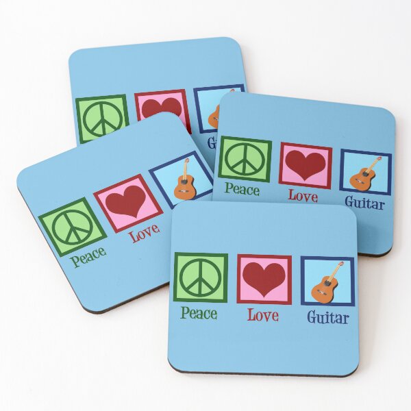 Item preview, Peace Love Guitar designed and sold by Epic Love Designs.