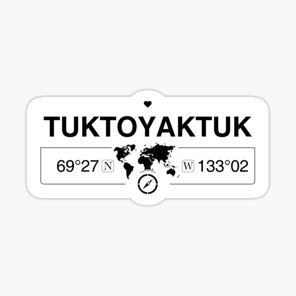 Tuktoyaktuk-Nordwest-Territorien koordiniert GPS Sticker
