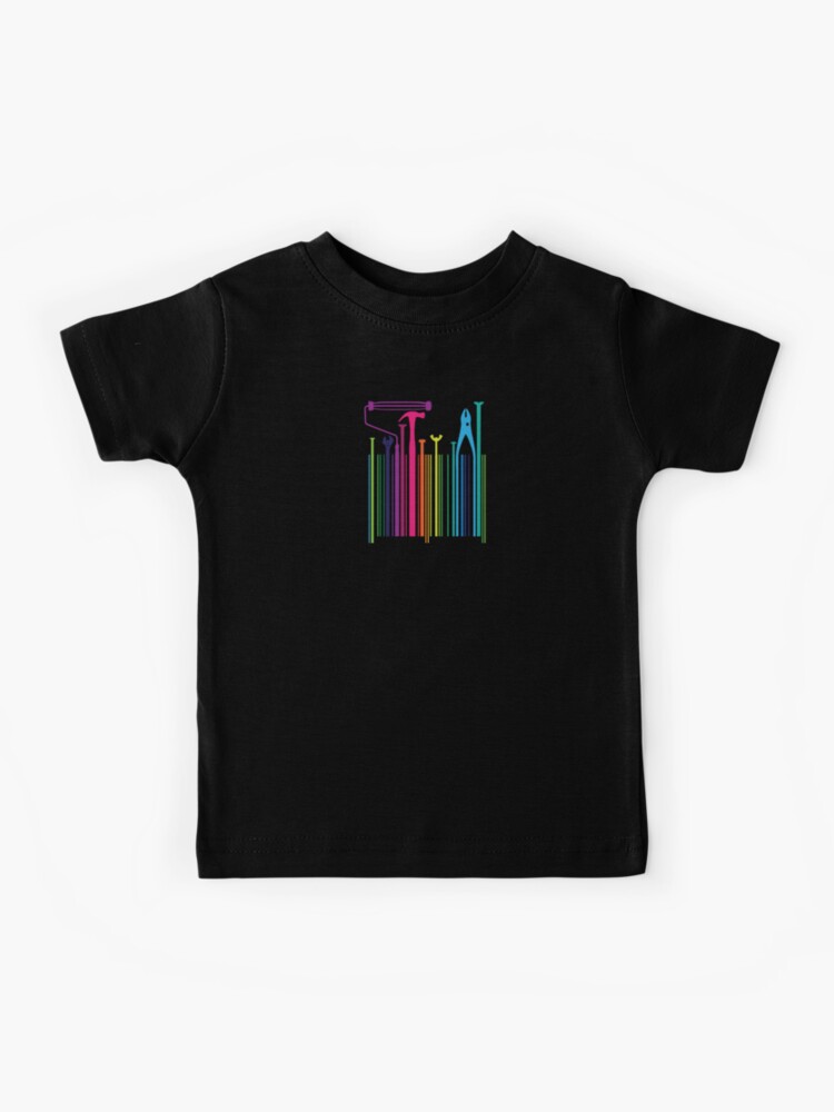 Funny Worker Tradesman Barcode Tool Kids T Shirt By Phoxydesign Redbubble - worker t shirt roblox