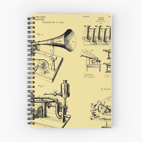 Item preview, Vintage Victorian Patent Art - Berliner Gramophones 1887 to 1902 designed and sold by MadebyDesign.