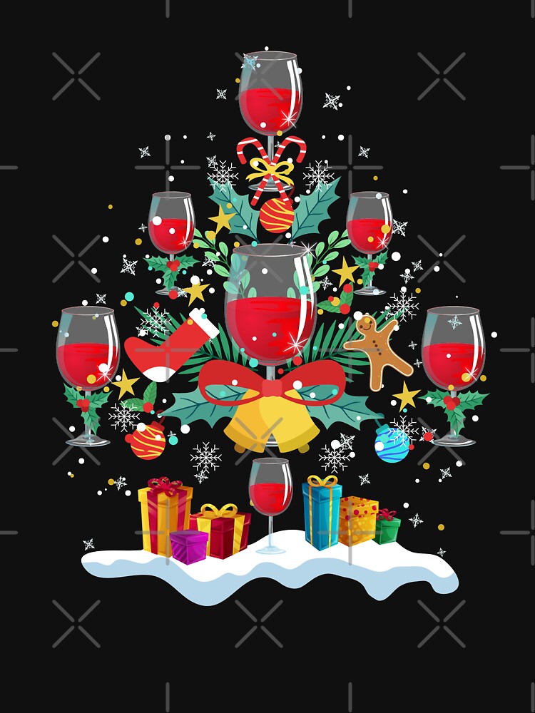 xmas wine t shirts