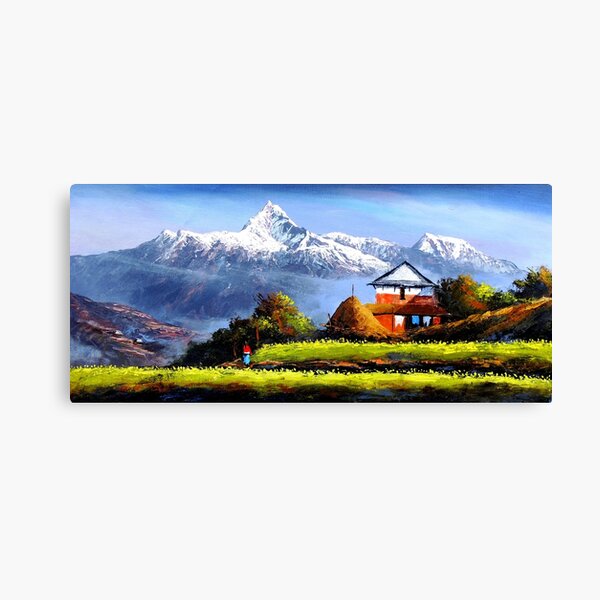 Panoramic View Of Beautiful Everest Mountain Canvas Print