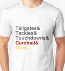 USC Southern California Tailgates Tackles Touchdowns Cardinal and Gold Unisex T-Shirt