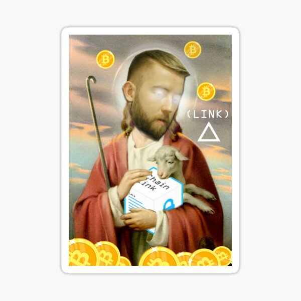 Item preview, LINK Jesus Sergey 4chan /biz chainlink cryptocurrency meme shirt designed and sold by jsarnold513.