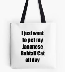 Japanese Bobtail Cat Lover Mom Dad Funny Gift Tote Bag
