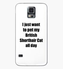Funda/vinilo para Samsung Galaxy British Shorthair Cat Lover Mom Dad Funny Gift