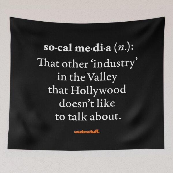 Item preview, 16723-04-BDK – Uselesstuff® Dictionary – Socal Media – Industry (White) designed and sold by Uselesstuff.